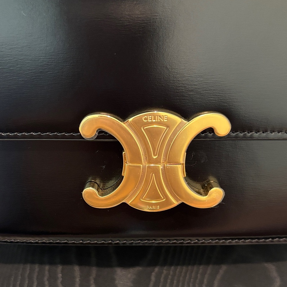 Celine Black Crossbody Bag with Gold Accent - Picture 2 of 10